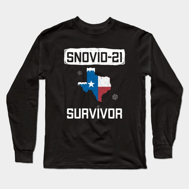 Texas Snovid 21 Survivor Long Sleeve T-Shirt by stuffbyjlim